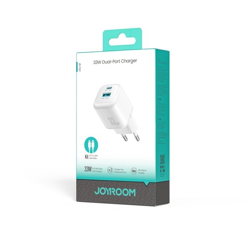 ĮKROVIKLIS JOYROOM JR-TG7 33W USB-C/USB-A + USB-C TO LIGHTNING 30W 1.0M CABLE BALTAS ĮKROVIKLIS JOYROOM JR-TG7 33W USB-C/USB-A + USB-C TO LIGHTNING 30W 1.0M CABLE BALTAS