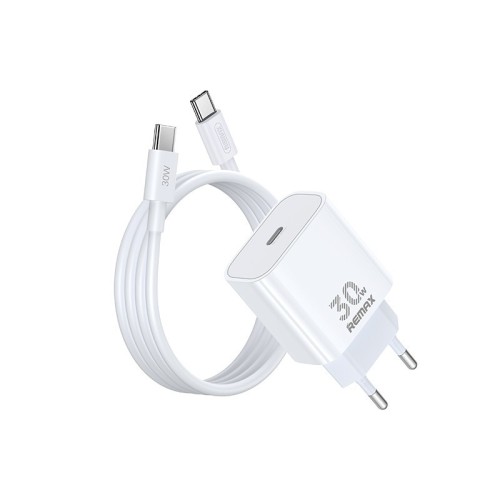 ĮKROVIKLIS REMAX RP-U71 30W GAN USB-C + USB-C TO USB-C CABLE 1.0M BALTAS ĮKROVIKLIS REMAX RP-U71 30W GAN USB-C + USB-C TO USB-C CABLE 1.0M BALTAS