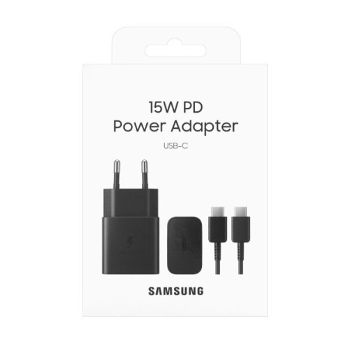 ĮKROVIKLIS SAMSUNG EP-T1510XBEGEU 15W + KABELIS TYPE-C 1M JUODAS ĮKROVIKLIS SAMSUNG EP-T1510XBEGEU 15W + KABELIS TYPE-C 1M JUODAS