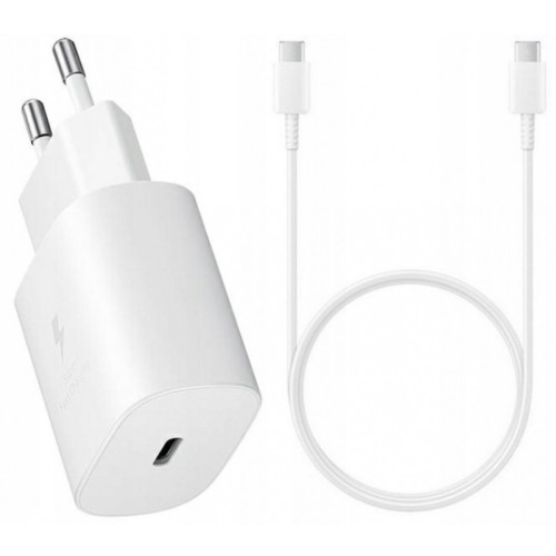 ĮKROVIKLIS SAMSUNG EP-TA800NW 25W + TYPE-C KABELIS 25W BALTAS ĮKROVIKLIS SAMSUNG EP-TA800NW 25W + TYPE-C KABELIS 25W BALTAS