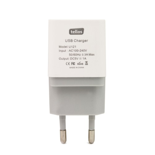 ĮKROVIKLIS TELLOS SU USB JUNGTIMI U121 (1A)
