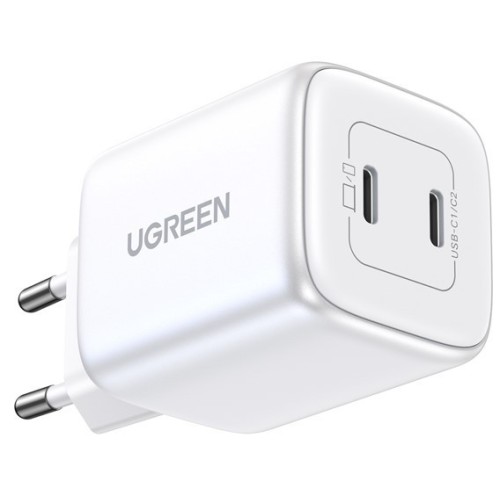 ĮKROVIKLIS UGREEN CD294 45W GAN 2XUSB-C BALTAS ĮKROVIKLIS UGREEN CD294 45W GAN 2XUSB-C BALTAS