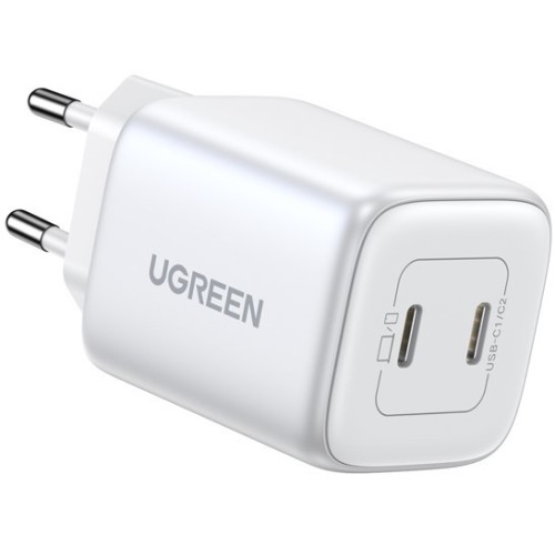 ĮKROVIKLIS UGREEN CD294 45W GAN 2XUSB-C BALTAS ĮKROVIKLIS UGREEN CD294 45W GAN 2XUSB-C BALTAS