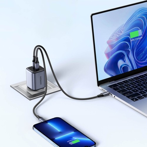 ĮKROVIKLIS UGREEN CD294 45W GAN 2XUSB-C JUODAS ĮKROVIKLIS UGREEN CD294 45W GAN 2XUSB-C JUODAS
