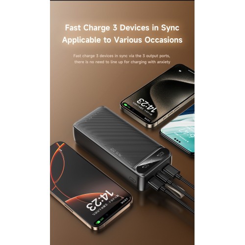 IŠORINĖ BATERIJA POWER BANK AWEI PA-12 5V/3A 30000MAH JUODA IŠORINĖ BATERIJA POWER BANK AWEI PA-12 5V/3A 30000MAH JUODA