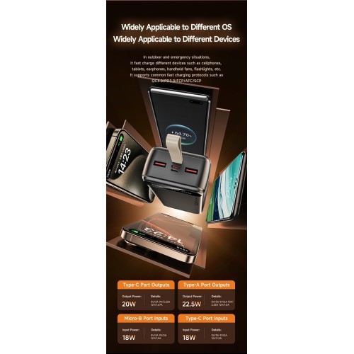 IŠORINĖ BATERIJA POWER BANK AWEI PA-12 5V/3A 30000MAH JUODA IŠORINĖ BATERIJA POWER BANK AWEI PA-12 5V/3A 30000MAH JUODA