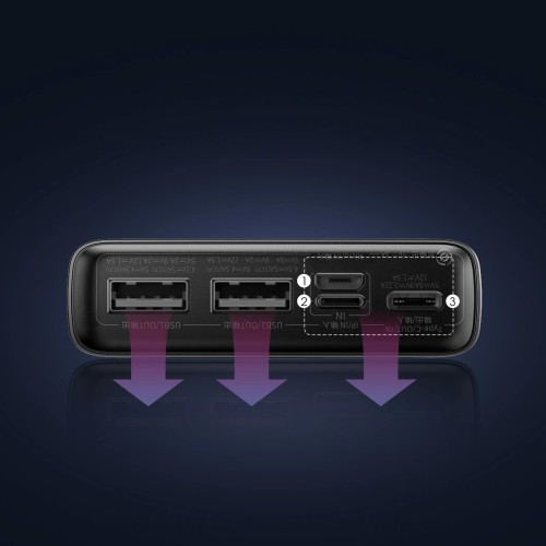 IŠORINĖ BATERIJA POWER BANK BASEUS ADAMAN 22.5W 20000MAH JUODA PPAD070101 IŠORINĖ BATERIJA POWER BANK BASEUS ADAMAN 22.5W 20000MAH JUODA PPAD070101