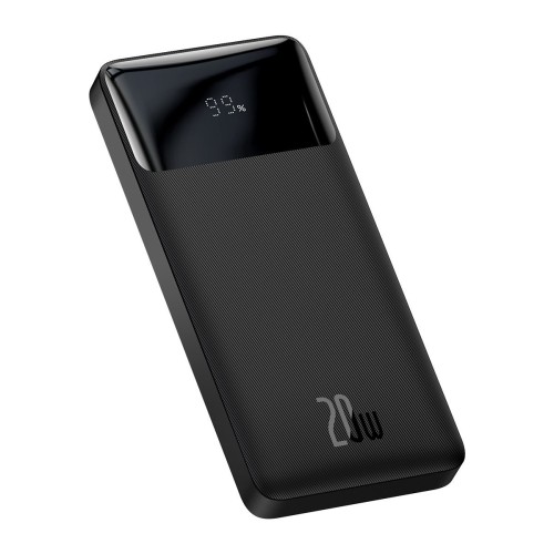 IŠORINĖ BATERIJA POWER BANK BASEUS BIPOW 20W 10000MAH + MICROUSB 0.25M JUODA PPBD050301 IŠORINĖ BATERIJA POWER BANK BASEUS BIPOW 20W 10000MAH + MICROUSB 0.25M JUODA PPBD050301