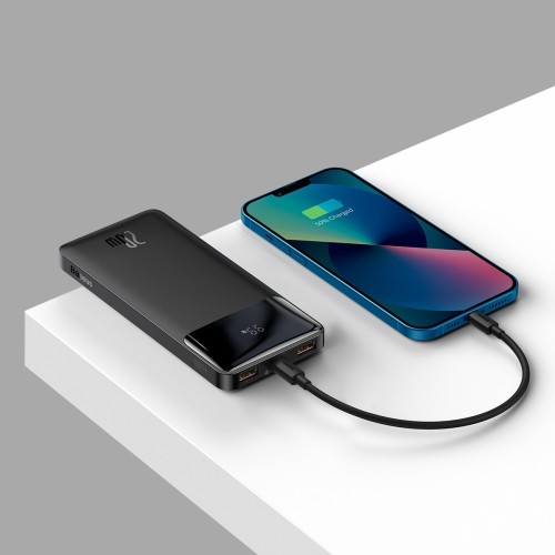 IŠORINĖ BATERIJA POWER BANK BASEUS BIPOW 20W 10000MAH + MICROUSB 0.25M JUODA PPBD050301 IŠORINĖ BATERIJA POWER BANK BASEUS BIPOW 20W 10000MAH + MICROUSB 0.25M JUODA PPBD050301