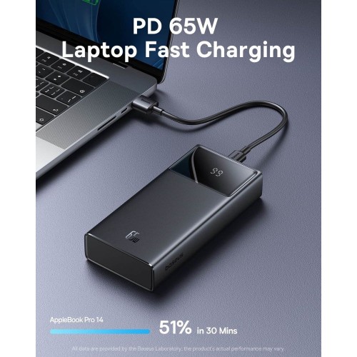 IŠORINĖ BATERIJA POWER BANK BASEUS STARLORD 65W 20000MAH JUODA P10022906113-00 IŠORINĖ BATERIJA POWER BANK BASEUS STARLORD 65W 20000MAH JUODA P10022906113-00