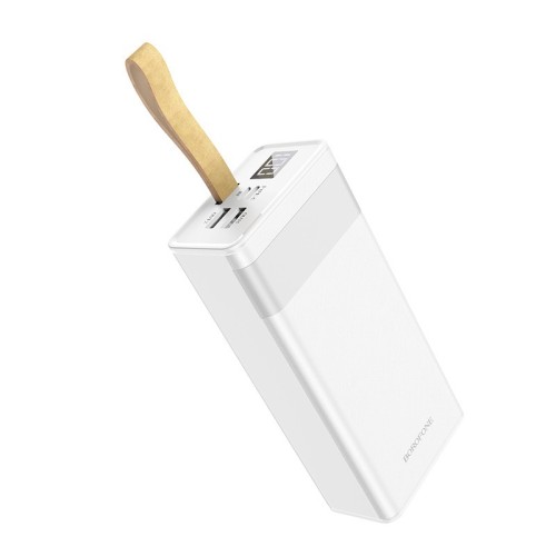 IŠORINĖ BATERIJA POWER BANK BOROFONE BJ18A 2XUSB 2A 30000MAH BALTA