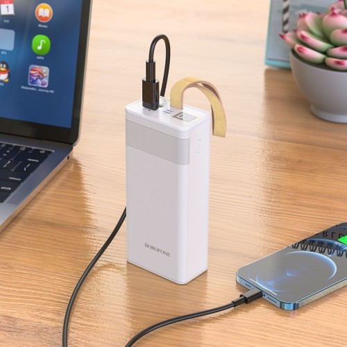 IŠORINĖ BATERIJA POWER BANK BOROFONE BJ18A 2XUSB 2A 30000MAH BALTA
