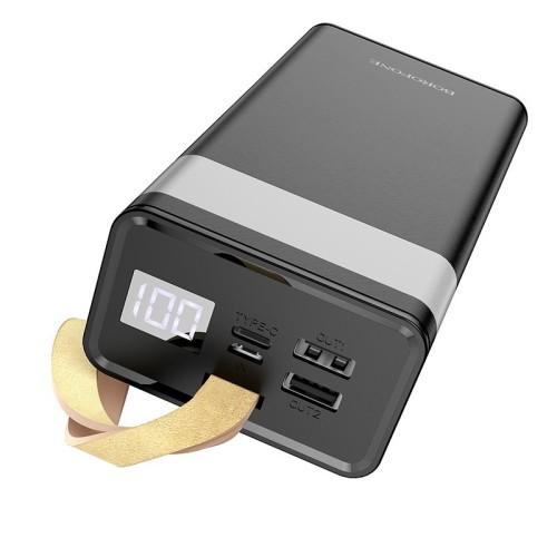 IŠORINĖ BATERIJA POWER BANK BOROFONE BJ18A 2XUSB 2A 30000MAH JUODA