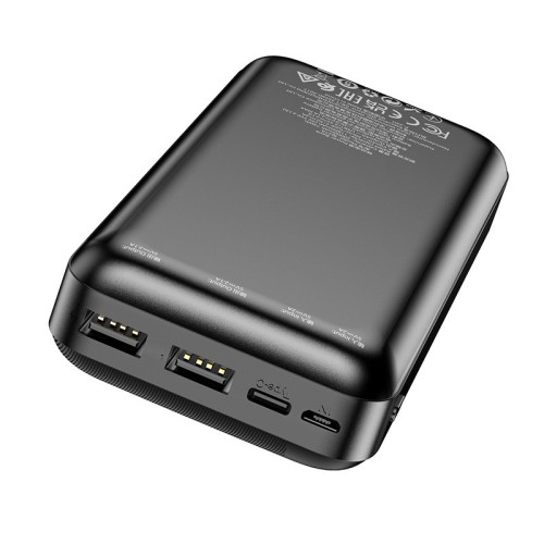 IŠORINĖ BATERIJA POWER BANK BOROFONE BJ27A 2XUSB 20000MAH JUODAS IŠORINĖ BATERIJA POWER BANK BOROFONE BJ27A 2XUSB 20000MAH JUODAS