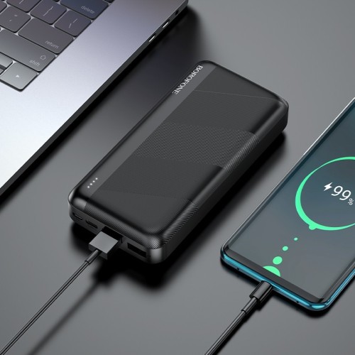 IŠORINĖ BATERIJA POWER BANK BOROFONE BJ27A 2XUSB 20000MAH JUODAS IŠORINĖ BATERIJA POWER BANK BOROFONE BJ27A 2XUSB 20000MAH JUODAS