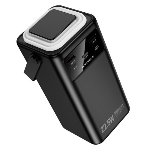 IŠORINĖ BATERIJA POWER BANK BOROFONE BJ65A 22.5W 50000MAH JUODA IŠORINĖ BATERIJA POWER BANK BOROFONE BJ65A 22.5W 50000MAH JUODA