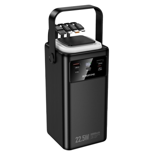 IŠORINĖ BATERIJA POWER BANK BOROFONE BJ65B 22.5W 80000MAH JUODA IŠORINĖ BATERIJA POWER BANK BOROFONE BJ65B 22.5W 80000MAH JUODA