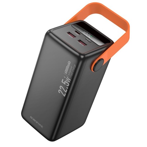 IŠORINĖ BATERIJA POWER BANK BOROFONE BJ66B 22.5W+PD20W 60000MAH JUODA IŠORINĖ BATERIJA POWER BANK BOROFONE BJ66B 22.5W+PD20W 60000MAH JUODA