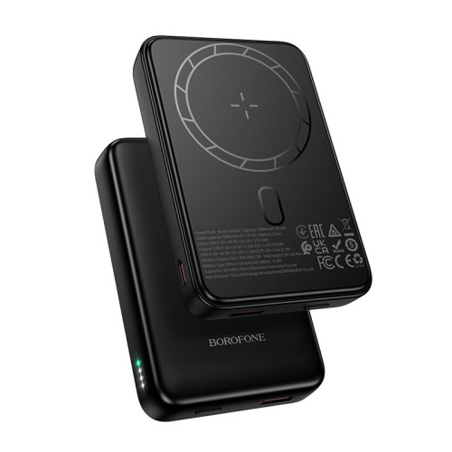 IŠORINĖ BATERIJA POWER BANK BOROFONE BJ82A PD20W MAGSAFE 10000MAH JUODA IŠORINĖ BATERIJA POWER BANK BOROFONE BJ82A PD20W MAGSAFE 10000MAH JUODA