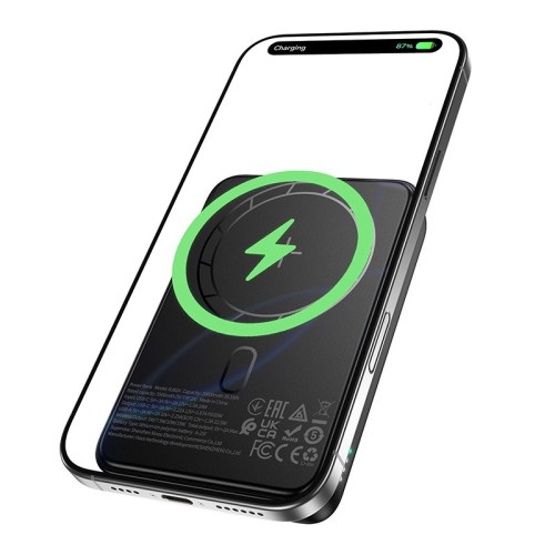 IŠORINĖ BATERIJA POWER BANK BOROFONE BJ82A PD20W MAGSAFE 10000MAH JUODA IŠORINĖ BATERIJA POWER BANK BOROFONE BJ82A PD20W MAGSAFE 10000MAH JUODA