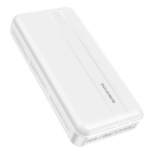 IŠORINĖ BATERIJA POWER BANK BOROFONE BJ9A TYPE-C PD+QUICK CHARGE 3.0 (3A) 20000MAH BALTA