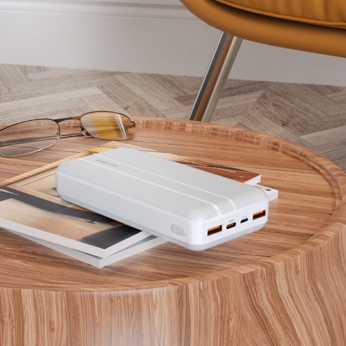 IŠORINĖ BATERIJA POWER BANK BOROFONE BJ9A TYPE-C PD+QUICK CHARGE 3.0 (3A) 20000MAH BALTA