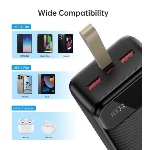 IŠORINĖ BATERIJA POWER BANK CHOETECH B730 22.5W 30000MAH JUODA IŠORINĖ BATERIJA POWER BANK CHOETECH B730 22.5W 30000MAH JUODA