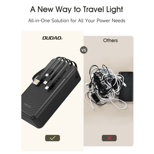 IŠORINĖ BATERIJA POWER BANK DUDAO K11 MAX 10W 30000MAH JUODA IŠORINĖ BATERIJA POWER BANK DUDAO K11 MAX 10W 30000MAH JUODA