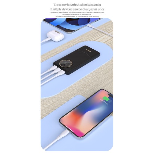 IŠORINĖ BATERIJA POWER BANK DUDAO K12 22.5W 10000MAH JUODA IŠORINĖ BATERIJA POWER BANK DUDAO K12 22.5W 10000MAH JUODA