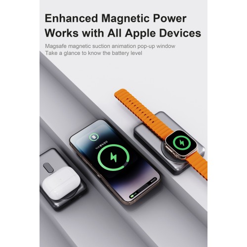 IŠORINĖ BATERIJA POWER BANK DUDAO K29 MAGSAFE 20W 10000MAH PILKAS IŠORINĖ BATERIJA POWER BANK DUDAO K29 MAGSAFE 20W 10000MAH PILKAS