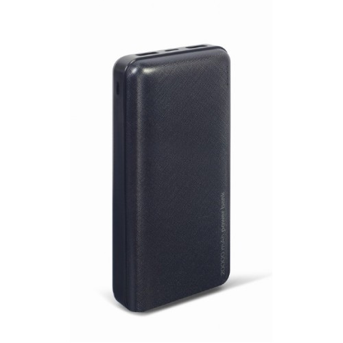 IŠORINĖ BATERIJA POWER BANK GEMBIRD PB20-02 20000MAH JUODA IŠORINĖ BATERIJA POWER BANK GEMBIRD PB20-02 20000MAH JUODA