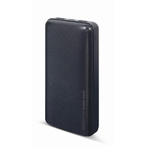 IŠORINĖ BATERIJA POWER BANK GEMBIRD PB20-02 20000MAH JUODA IŠORINĖ BATERIJA POWER BANK GEMBIRD PB20-02 20000MAH JUODA
