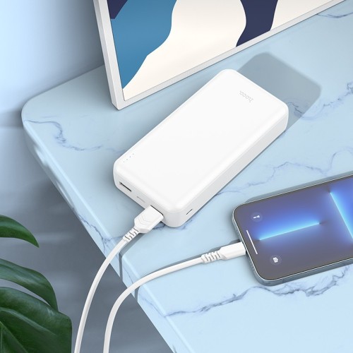 IŠORINĖ BATERIJA POWER BANK HOCO J100A 2XUSB-A 20000MAH BALTA