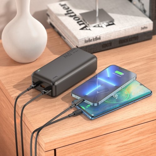 IŠORINĖ BATERIJA POWER BANK HOCO J101B PD 20W+QUICK CHARGE 3.0 22.5W 30000MAH JUODAS IŠORINĖ BATERIJA POWER BANK HOCO J101B PD 20W+QUICK CHARGE 3.0 22.5W 30000MAH JUODAS