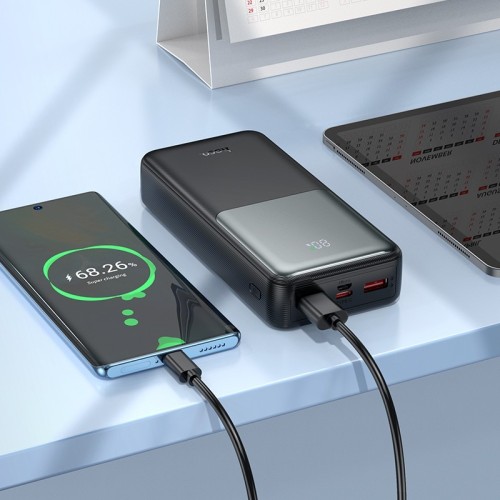 IŠORINĖ BATERIJA POWER BANK HOCO J136A 22.5W+PD20W 20000MAH JUODA IŠORINĖ BATERIJA POWER BANK HOCO J136A 22.5W+PD20W 20000MAH JUODA