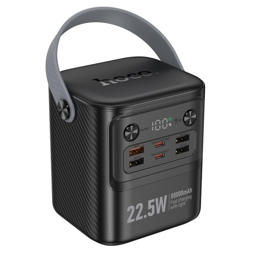 IŠORINĖ BATERIJA POWER BANK HOCO J152 22.5W+PD20W 80000MAH JUODA