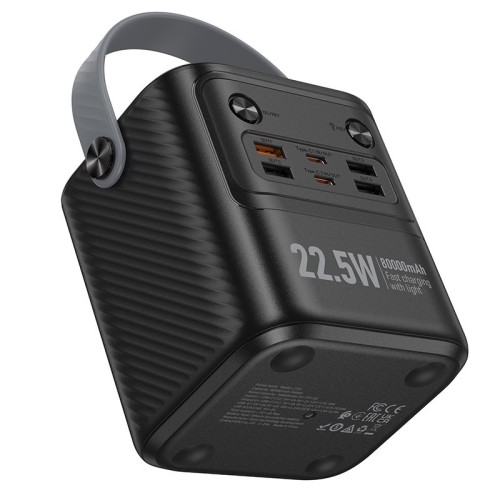IŠORINĖ BATERIJA POWER BANK HOCO J152 22.5W+PD20W 80000MAH JUODA IŠORINĖ BATERIJA POWER BANK HOCO J152 22.5W+PD20W 80000MAH JUODA