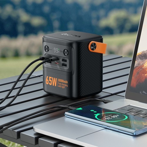 IŠORINĖ BATERIJA POWER BANK HOCO J152 PRO PD65W 80000MAH JUODA