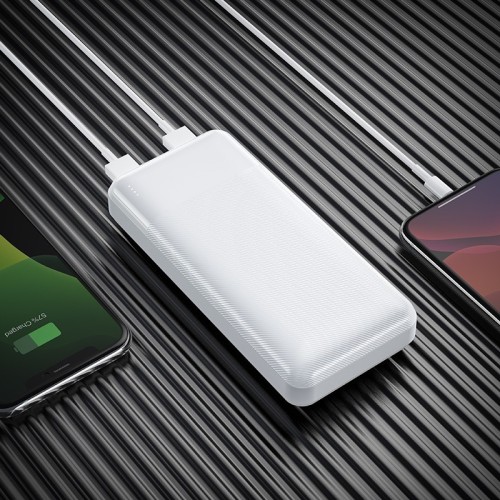 IŠORINĖ BATERIJA POWER BANK HOCO J72A 20000MAH BALTA