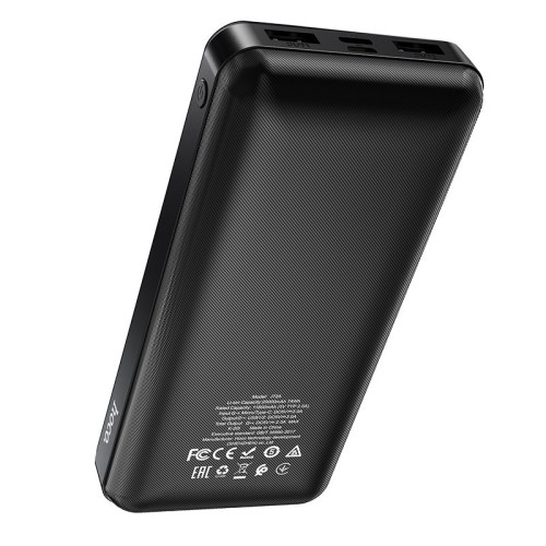 IŠORINĖ BATERIJA POWER BANK HOCO J72A 20000MAH JUODA IŠORINĖ BATERIJA POWER BANK HOCO J72A 20000MAH JUODA