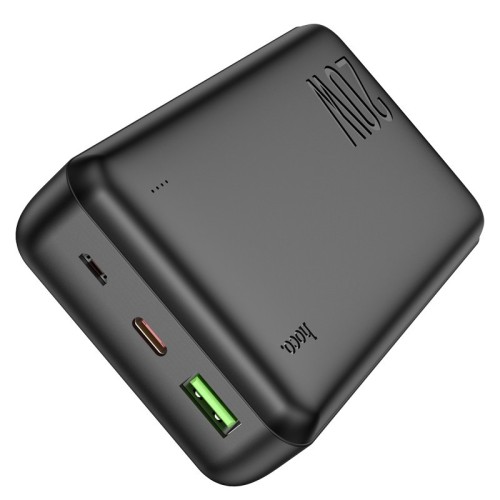 IŠORINĖ BATERIJA POWER BANK HOCO J87A TYPE-C PD 20W+QUICK CHARGE 3.0 20000MAH JUODAS