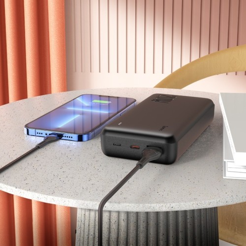 IŠORINĖ BATERIJA POWER BANK HOCO J87A TYPE-C PD 20W+QUICK CHARGE 3.0 20000MAH JUODAS