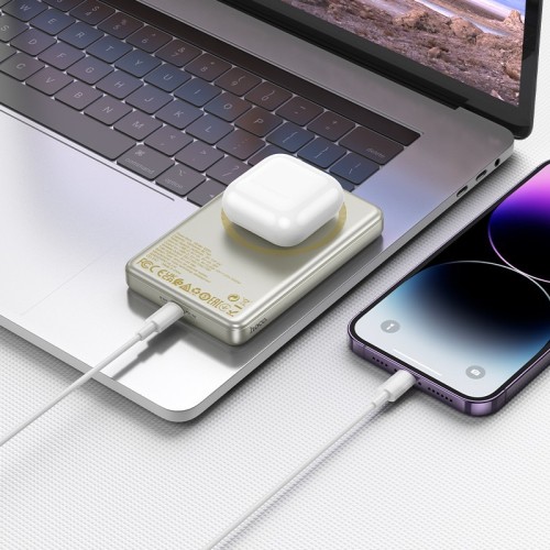 IŠORINĖ BATERIJA POWER BANK HOCO Q26A PD20W MAGSAFE 10000MAH AUKSINĖ IŠORINĖ BATERIJA POWER BANK HOCO Q26A PD20W MAGSAFE 10000MAH AUKSINĖ
