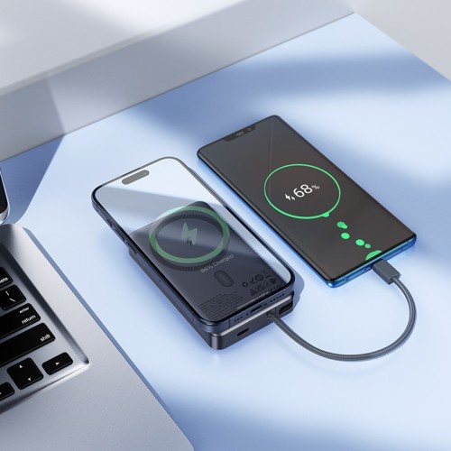 IŠORINĖ BATERIJA POWER BANK HOCO Q44 20W MAGSAFE 10000MAH JUODA IŠORINĖ BATERIJA POWER BANK HOCO Q44 20W MAGSAFE 10000MAH JUODA
