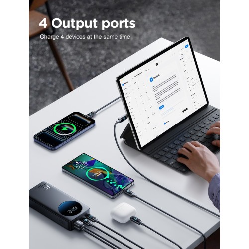 IŠORINĖ BATERIJA POWER BANK JOYROOM JR-PBF02 PRO 45W 20000MAH JUODA IŠORINĖ BATERIJA POWER BANK JOYROOM JR-PBF02 PRO 45W 20000MAH JUODA