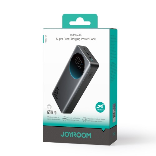 IŠORINĖ BATERIJA POWER BANK JOYROOM JR-PBF04 65W 20000MAH JUODA