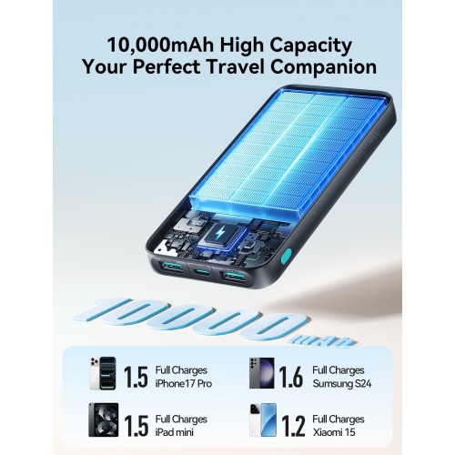IŠORINĖ BATERIJA POWER BANK JOYROOM JR-PBF12 PRO 22.5W 10000MAH JUODA