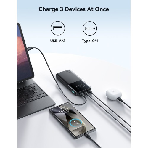 IŠORINĖ BATERIJA POWER BANK JOYROOM JR-PBF20 22.5W 10000MAH JUODA IŠORINĖ BATERIJA POWER BANK JOYROOM JR-PBF20 22.5W 10000MAH JUODA