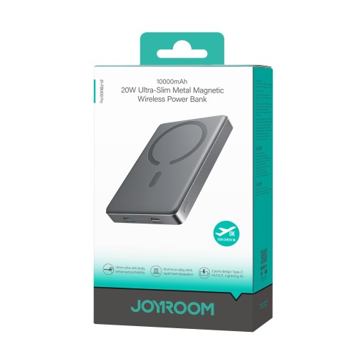 IŠORINĖ BATERIJA POWER BANK JOYROOM JR-PBM08 PRO 22.5W MAGSAFE 10000MAH SPACE GREY IŠORINĖ BATERIJA POWER BANK JOYROOM JR-PBM08 PRO 22.5W MAGSAFE 10000MAH SPACE GREY