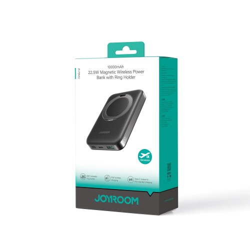 IŠORINĖ BATERIJA POWER BANK JOYROOM JR-PBM12 22.5W MAGNETIC WIRELESS 10000MAH JUODA